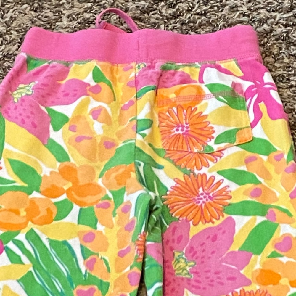 Lilly Pulitzer Drawstring Stretch Jordan Pants White the Jungle 6 - Picture 4 of 5